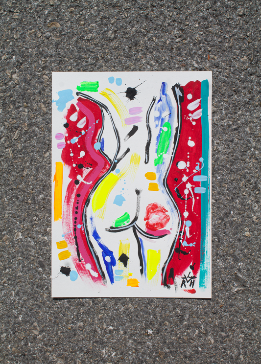 Fragments of Her #1 — Acrylic on Paper