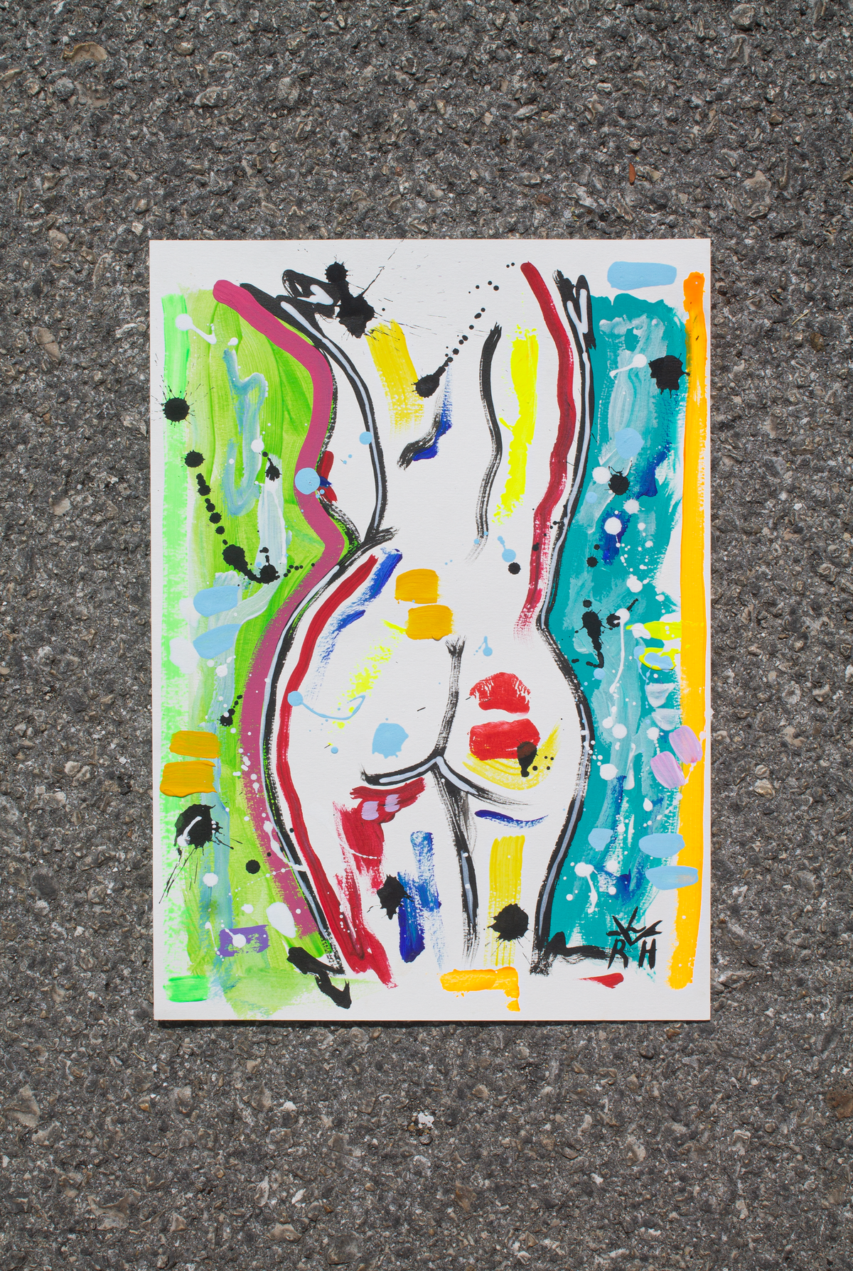 Fragments of Her #3— Acrylic on Paper