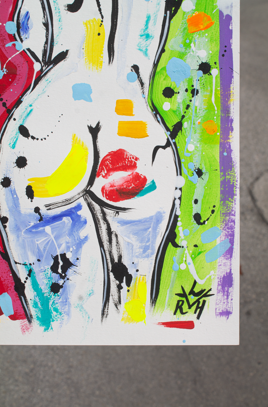 Fragments of Her #4— Acrylic on Paper