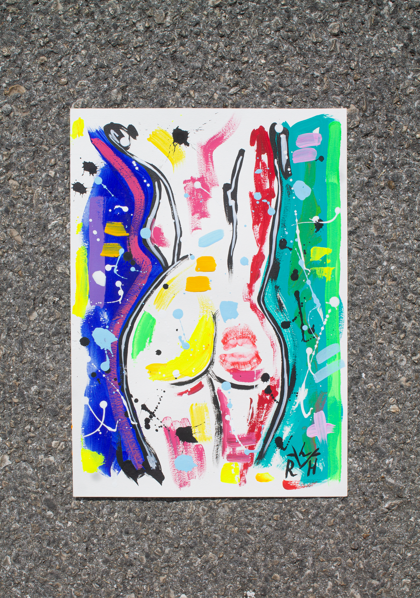Fragments of Her #5— Acrylic on Paper