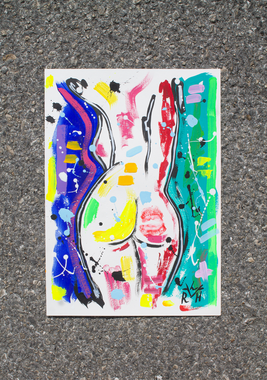 Fragments of Her #5— Acrylic on Paper