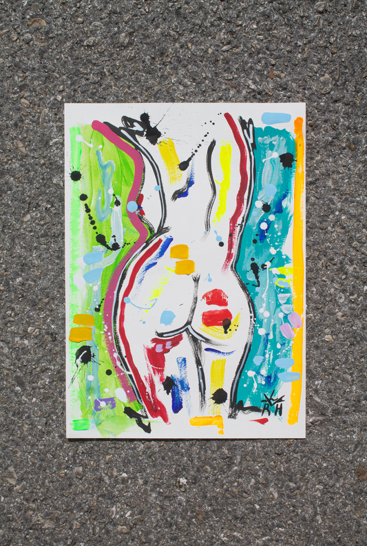 Fragments of Her #3— Acrylic on Paper