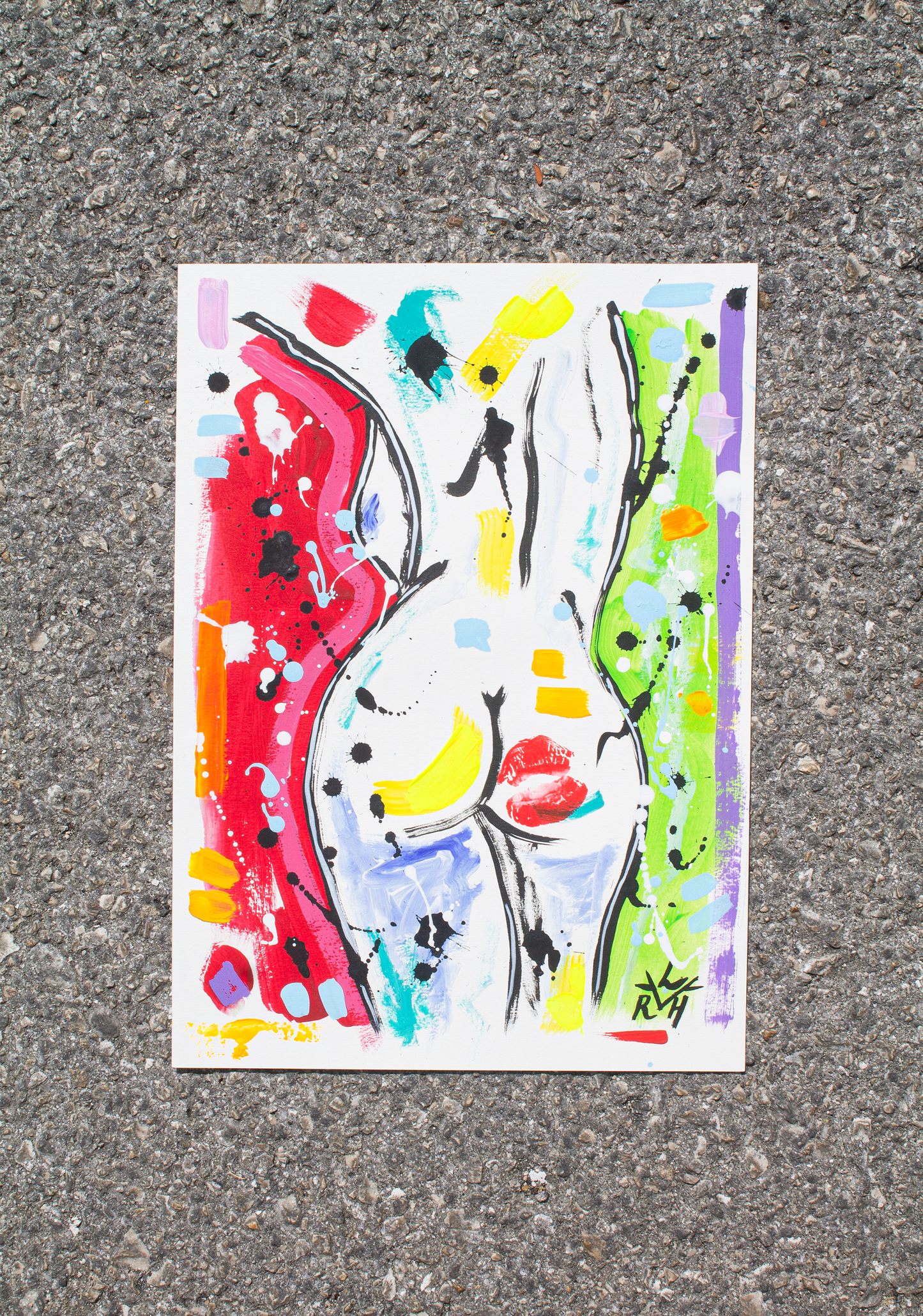 Fragments of Her #4— Acrylic on Paper