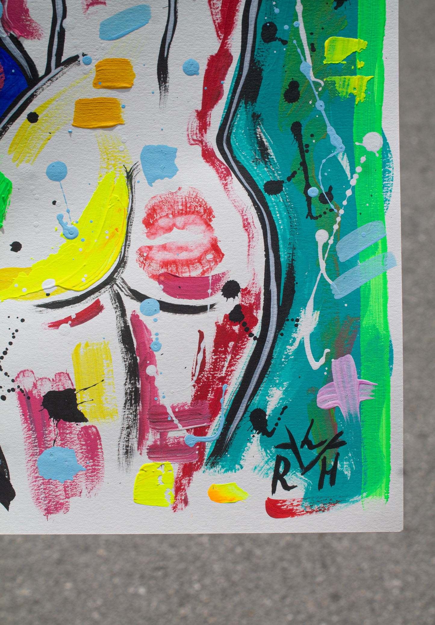 Fragments of Her #5— Acrylic on Paper