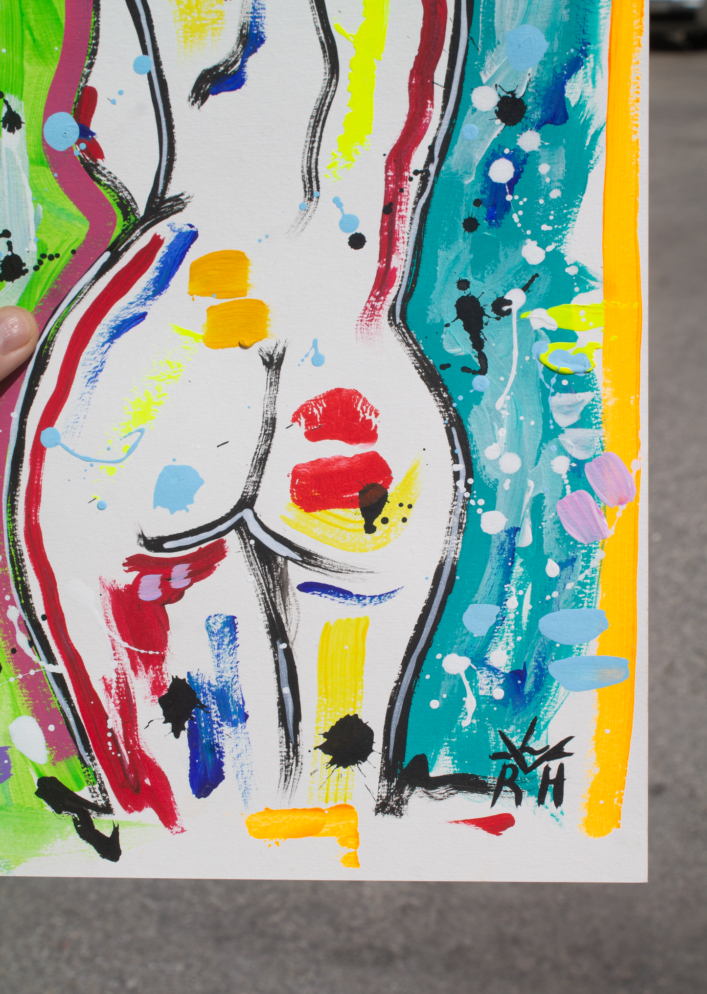 Fragments of Her #3— Acrylic on Paper