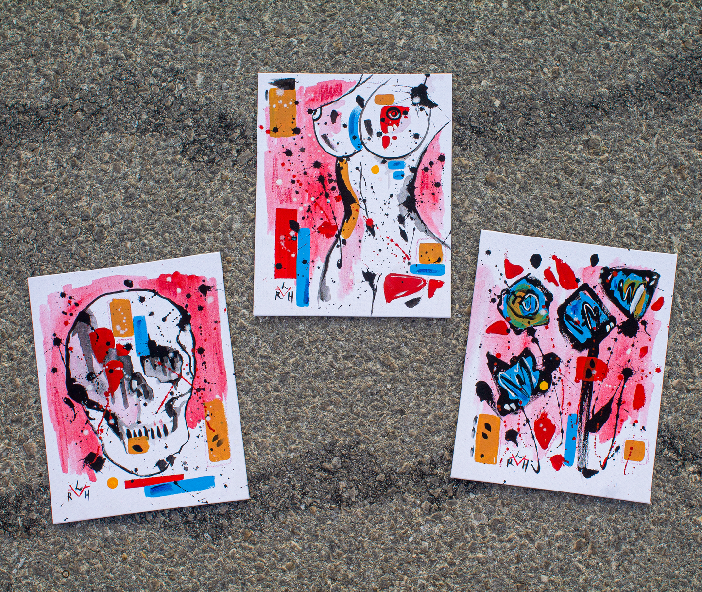 Rogue Harmony Series — Set of 3 Original Paintings