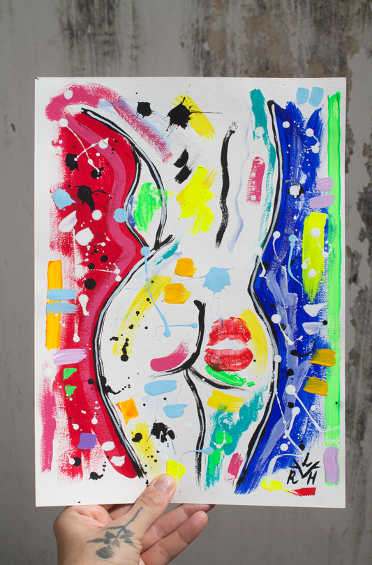 Fragments of Her #2 — Acrylic on Paper