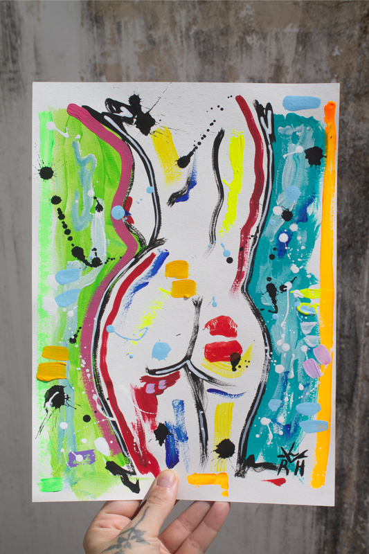 Fragments of Her #3— Acrylic on Paper