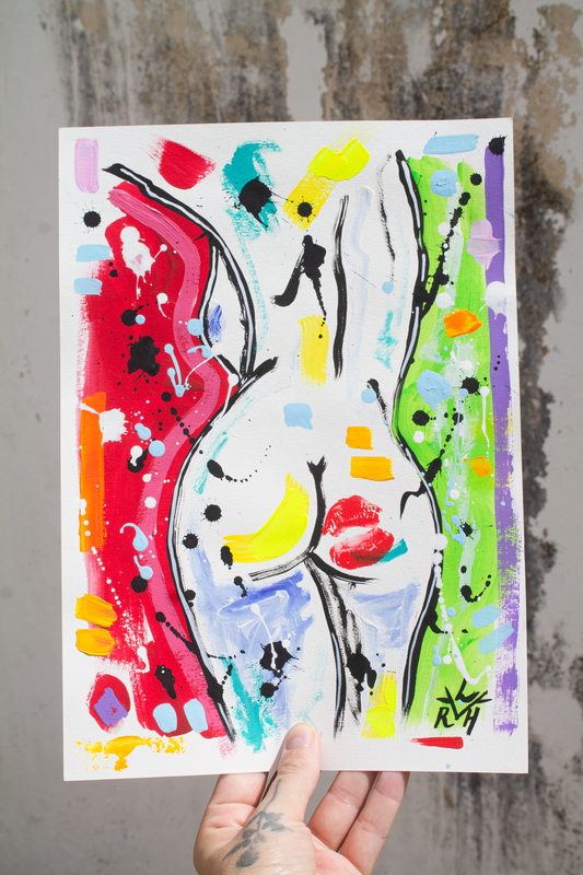 Fragments of Her #4— Acrylic on Paper