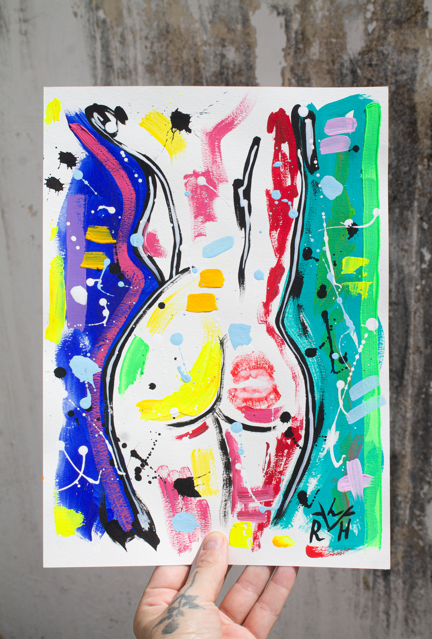 Fragments of Her #5— Acrylic on Paper