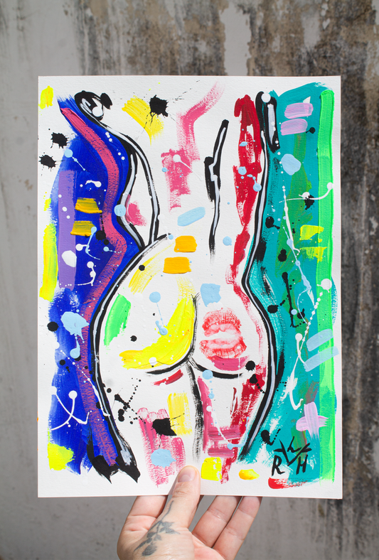 Fragments of Her #5— Acrylic on Paper
