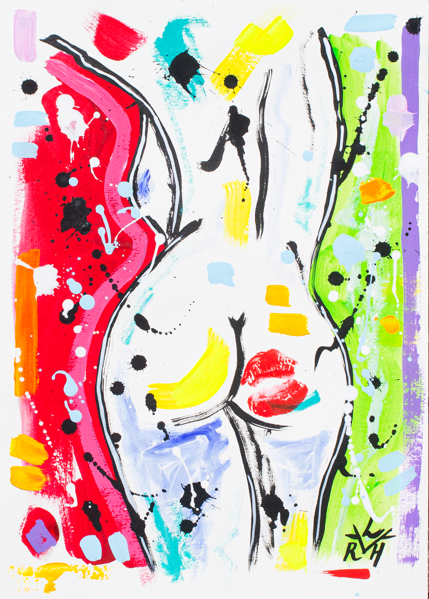 Fragments of Her #4— Acrylic on Paper