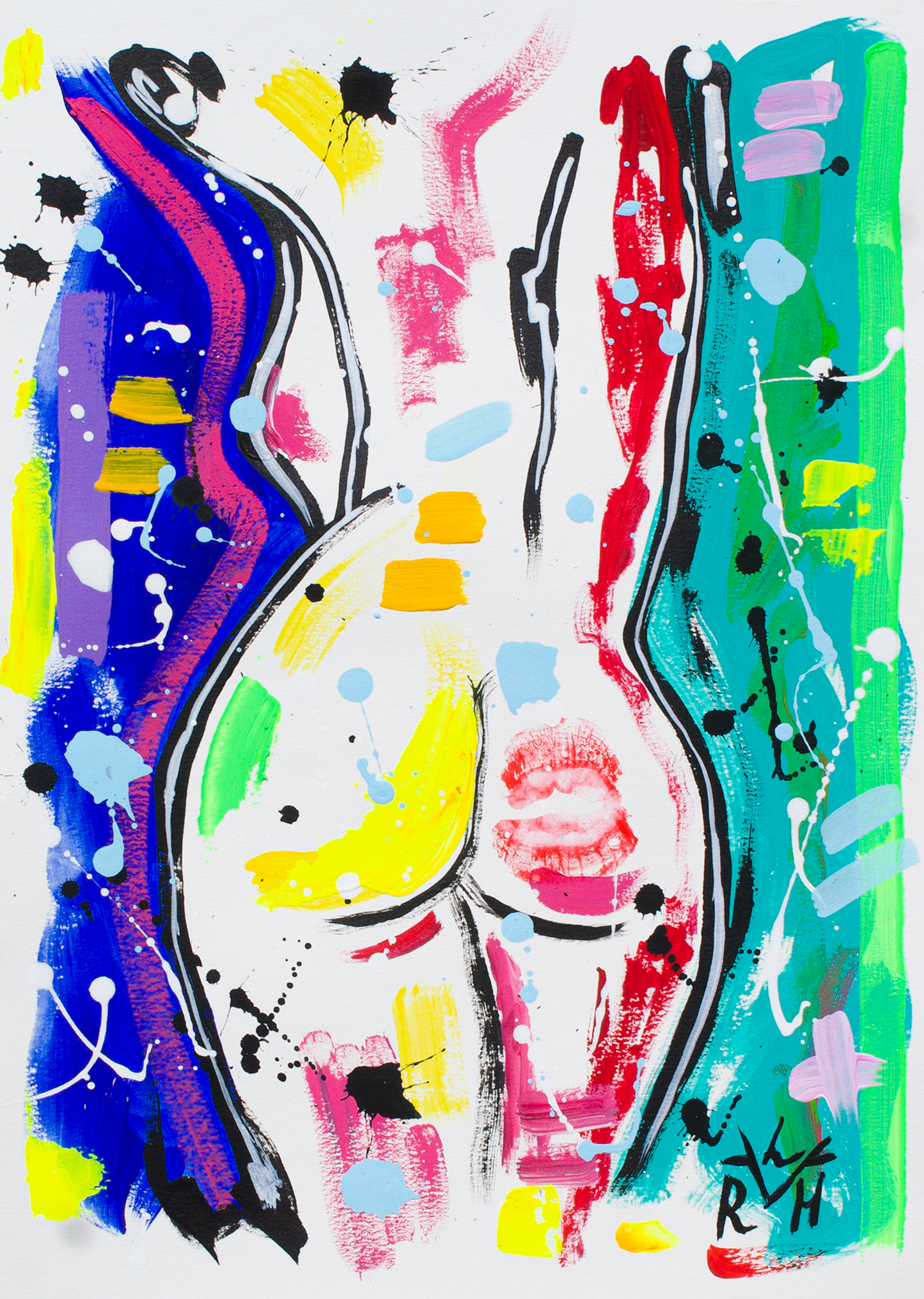 Fragments of Her #5— Acrylic on Paper